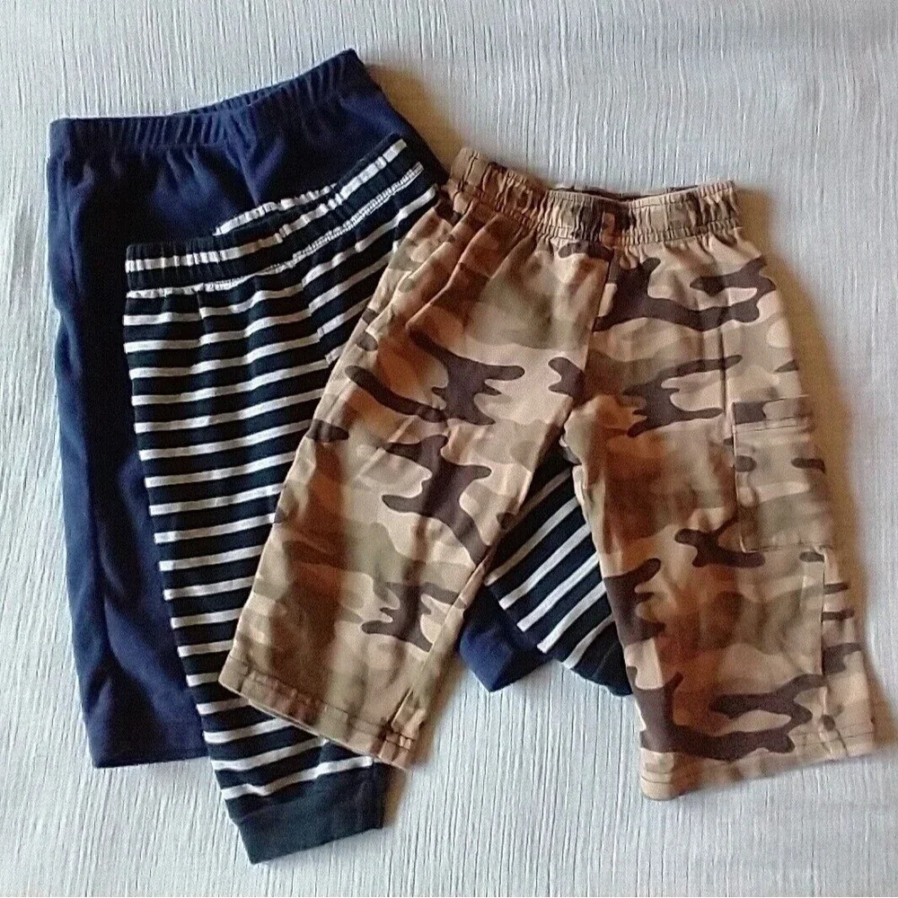 12M Carters Elastic Waist Pull on Pants Lot of 3